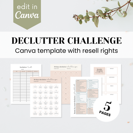 Declutter Challenge Template