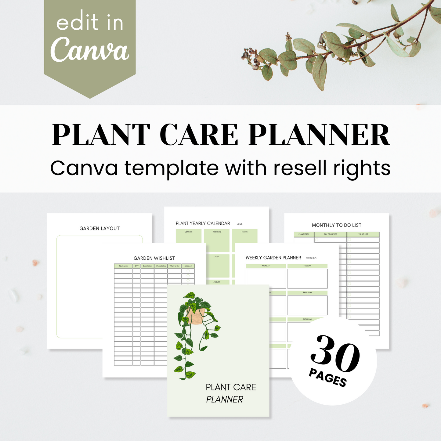Plant Care Planner Template