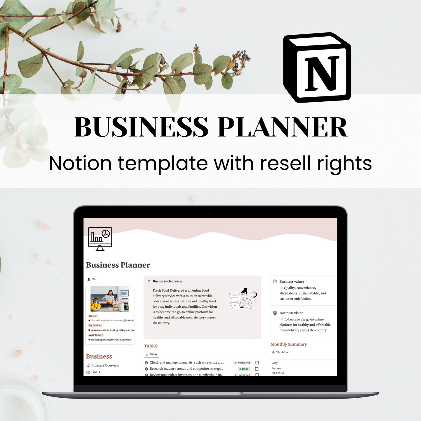 Business Planner Notion Template