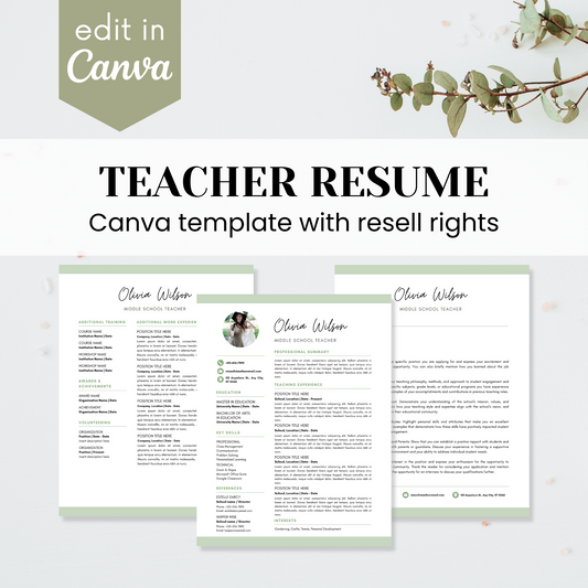 Teacher Resume Template