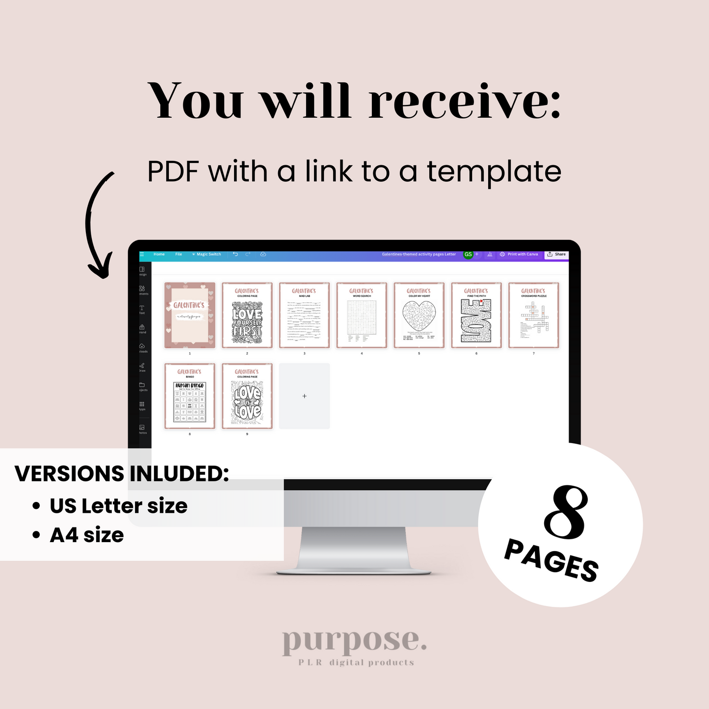 Galentine's Day Activity Sheets Templates