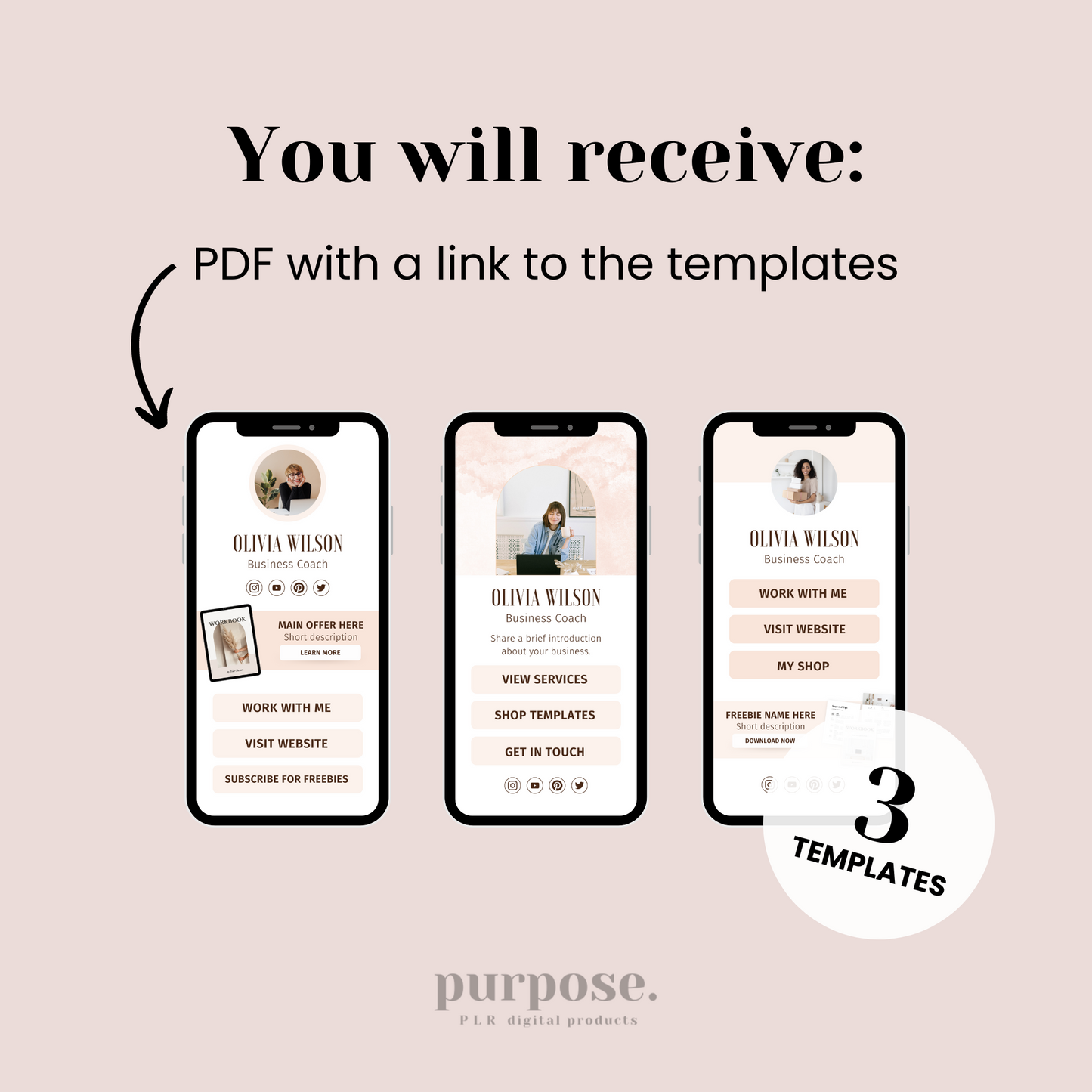Link in Bio Template / Instagram Landing Page Template