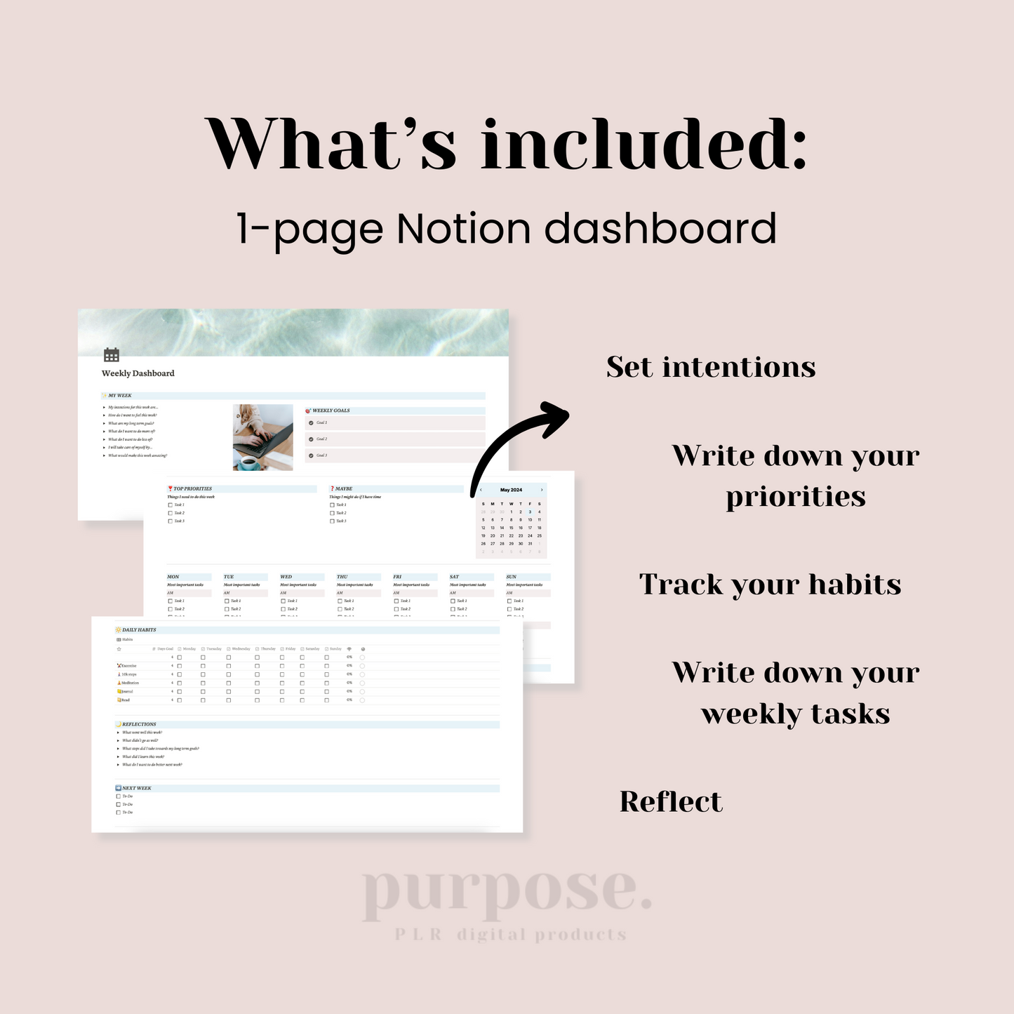 Weekly Dashboard Notion Template