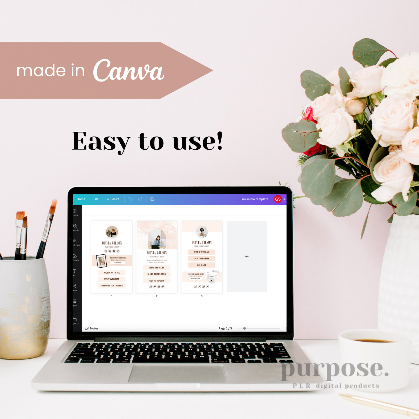Link in Bio Template / Instagram Landing Page Template