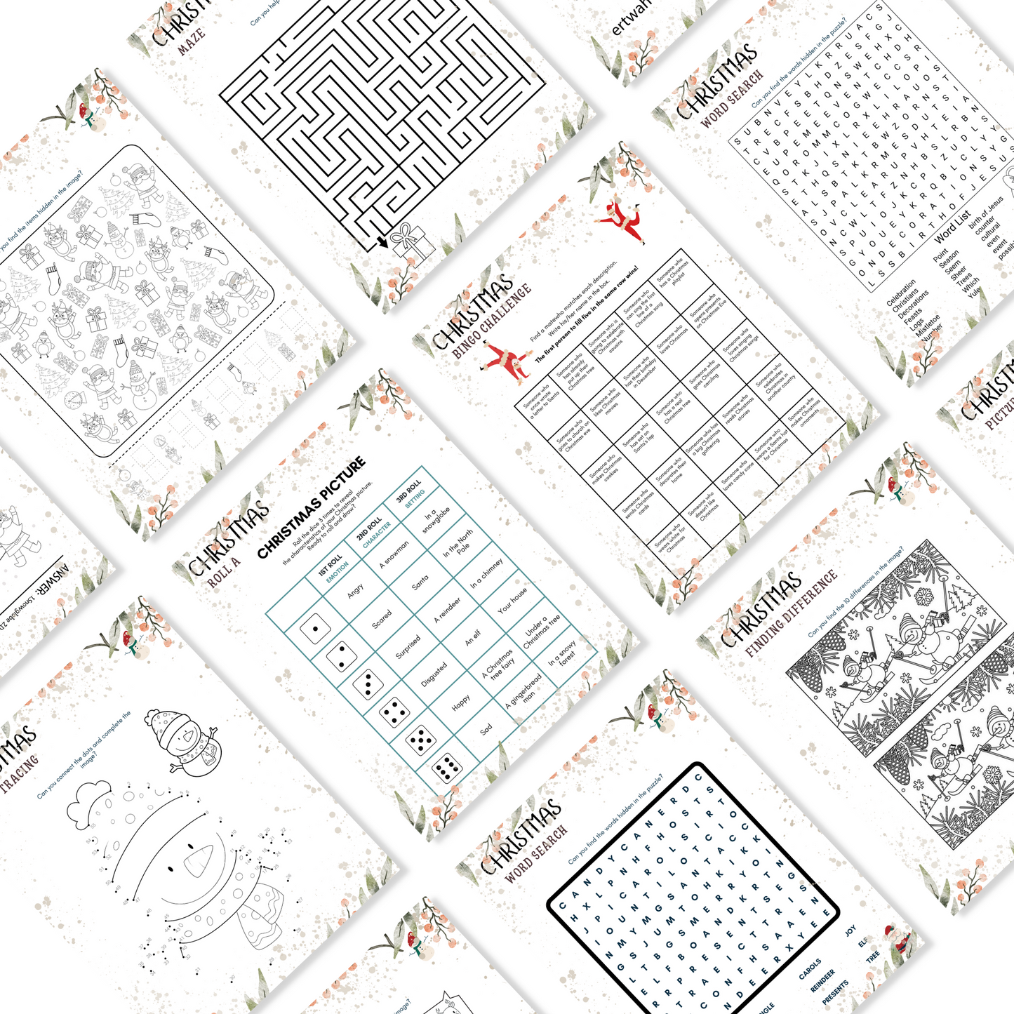 Christmas Games Bundle Template