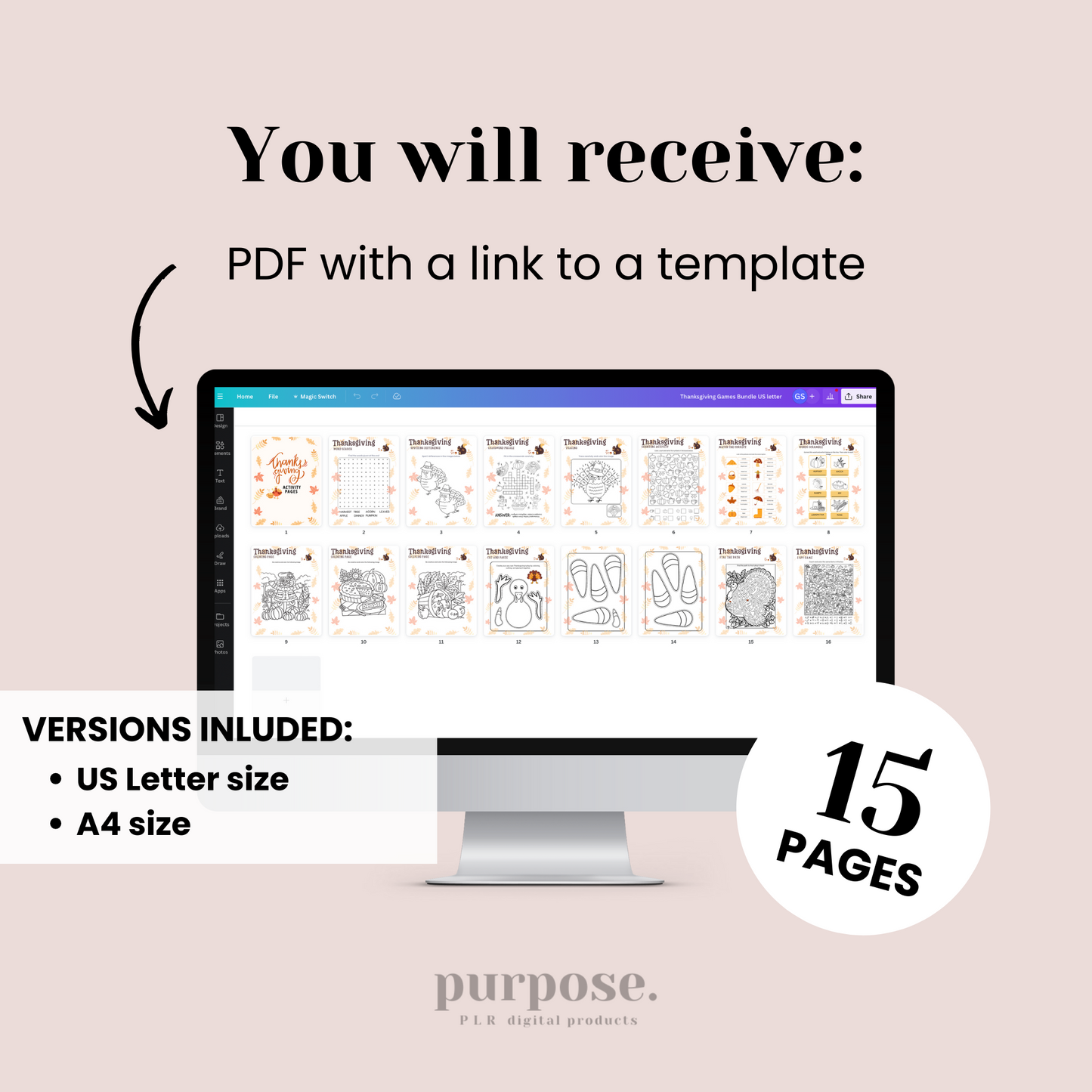 Thanksgiving Games Bundle Template