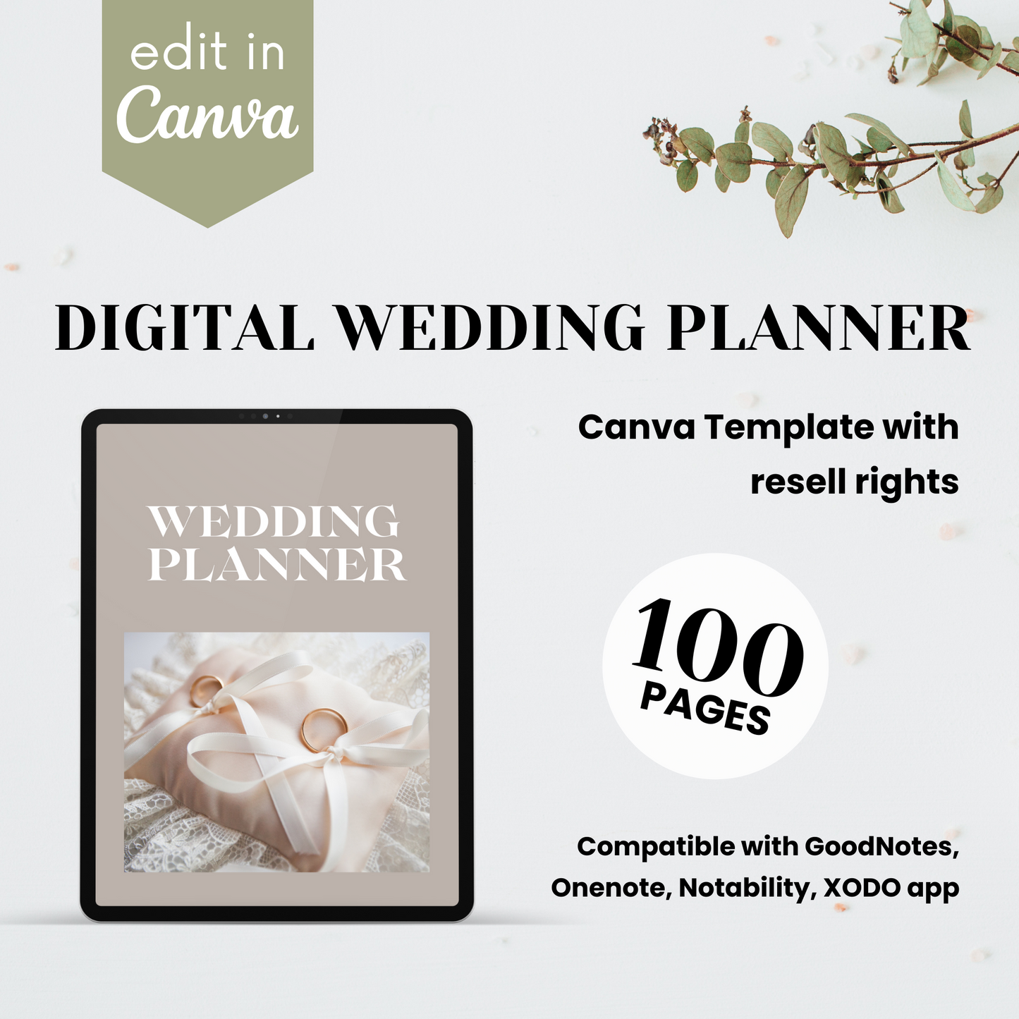 Digital Wedding Planner Template