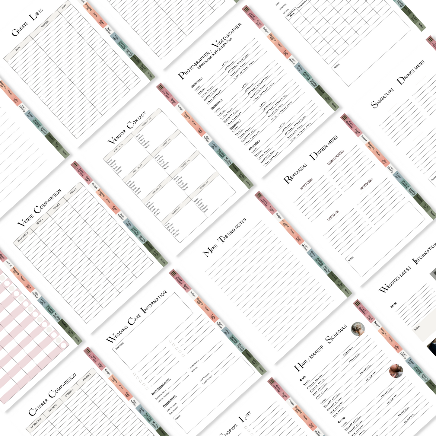 Digital Wedding Planner Template