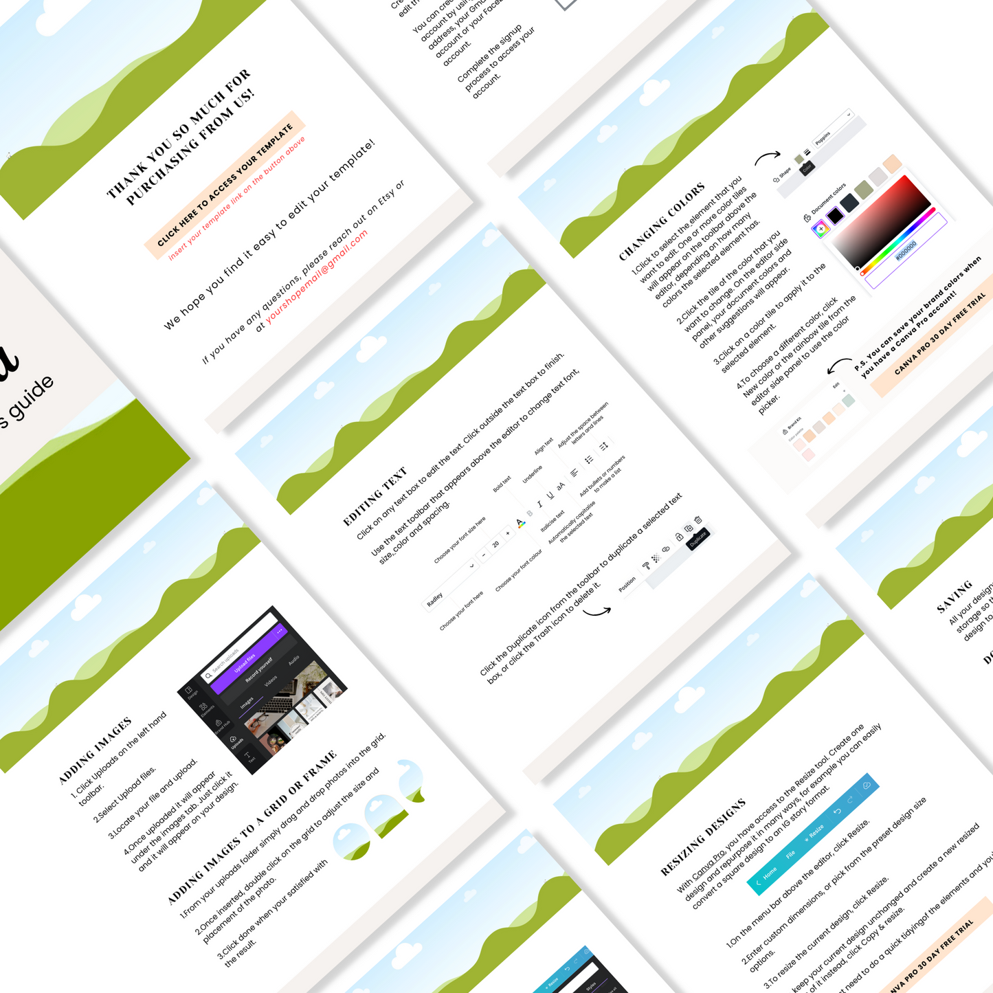 Canva Template Editing Instructions for customers