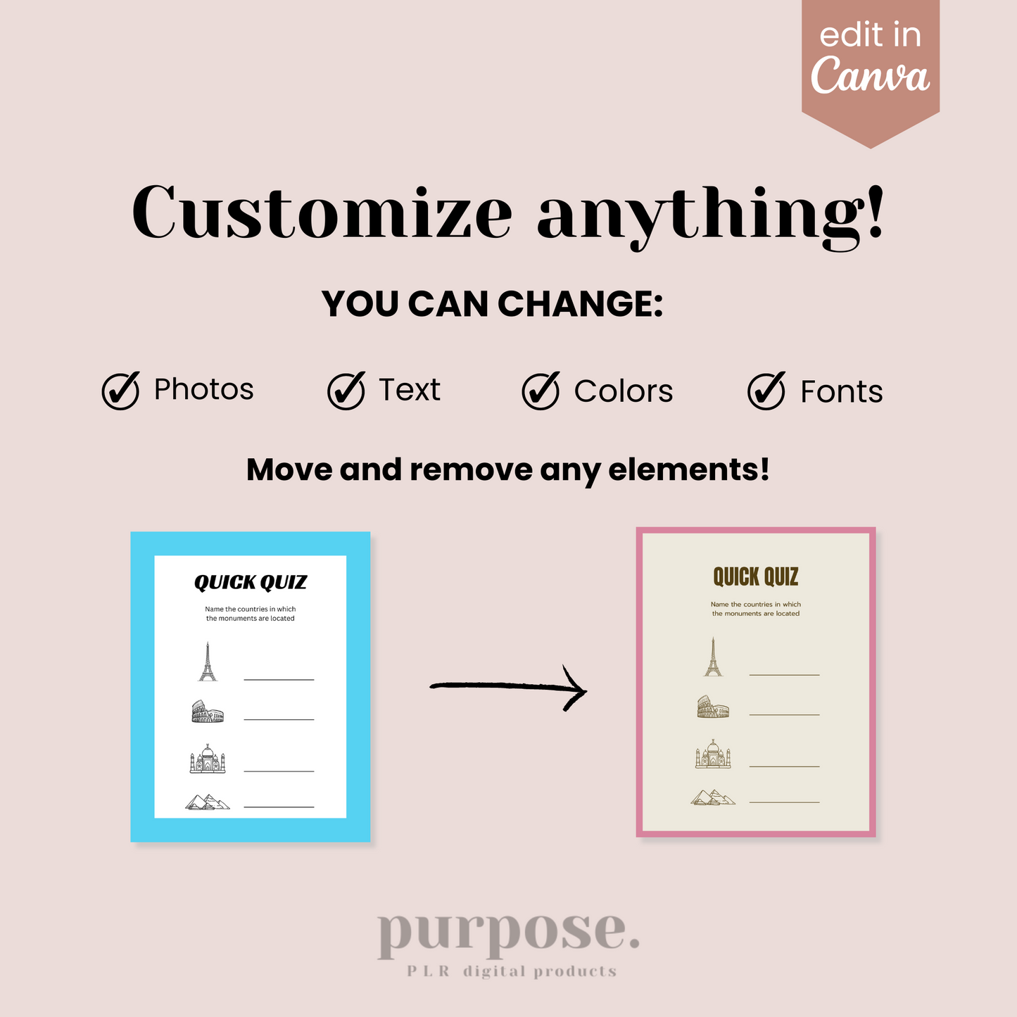 Travel-themed Kids Activity Book Template