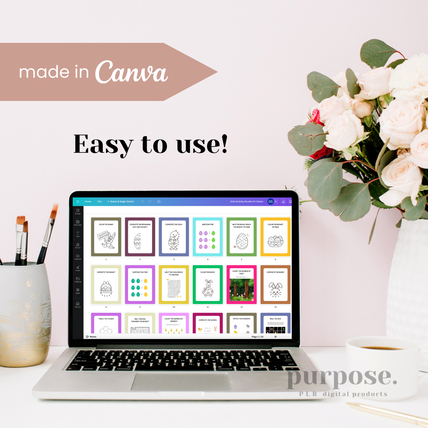 Kids Activity Book for Easter Template