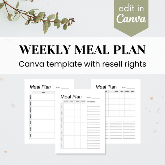 Weekly Meal Plan & Grocery List Template