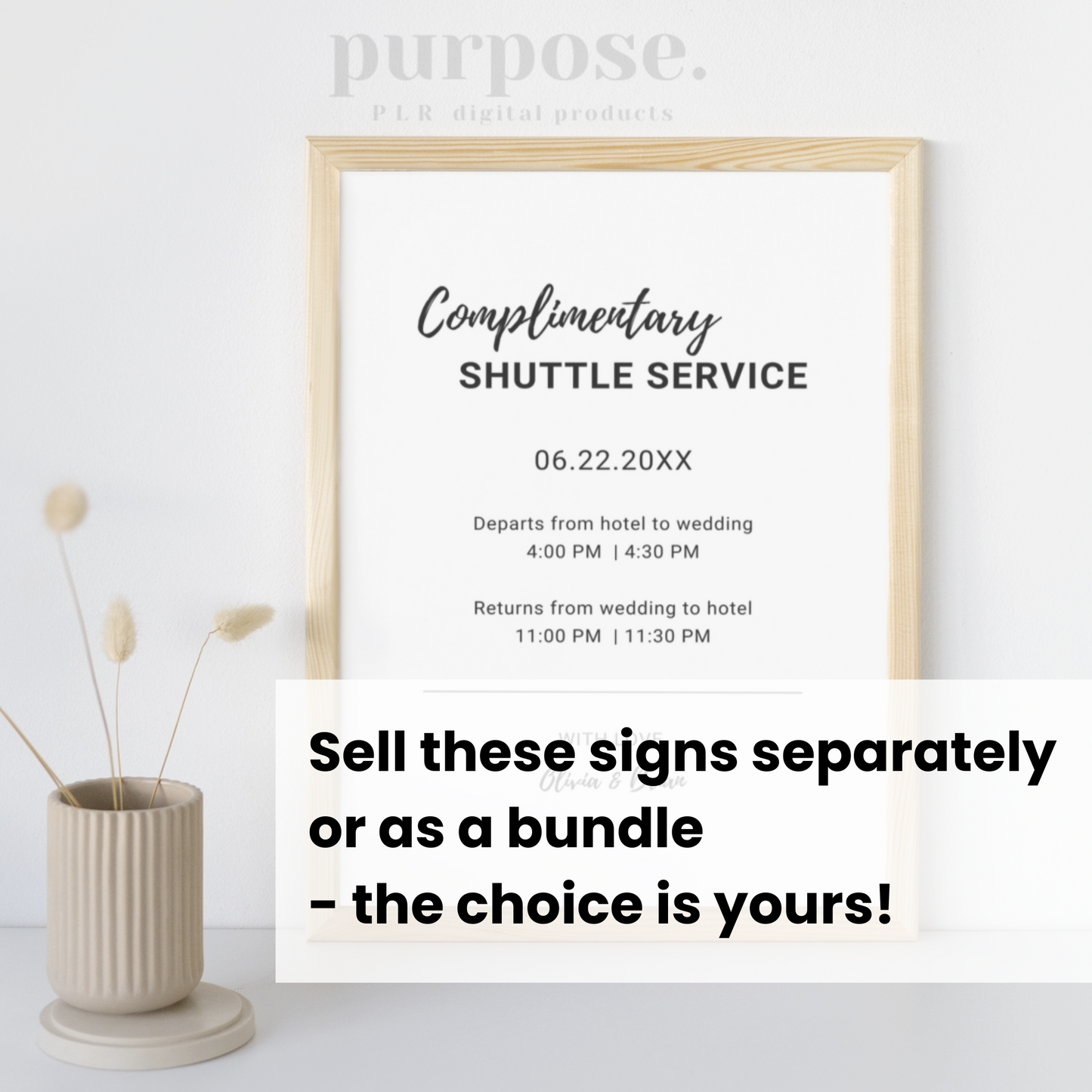 Wedding Reception Sign Templates