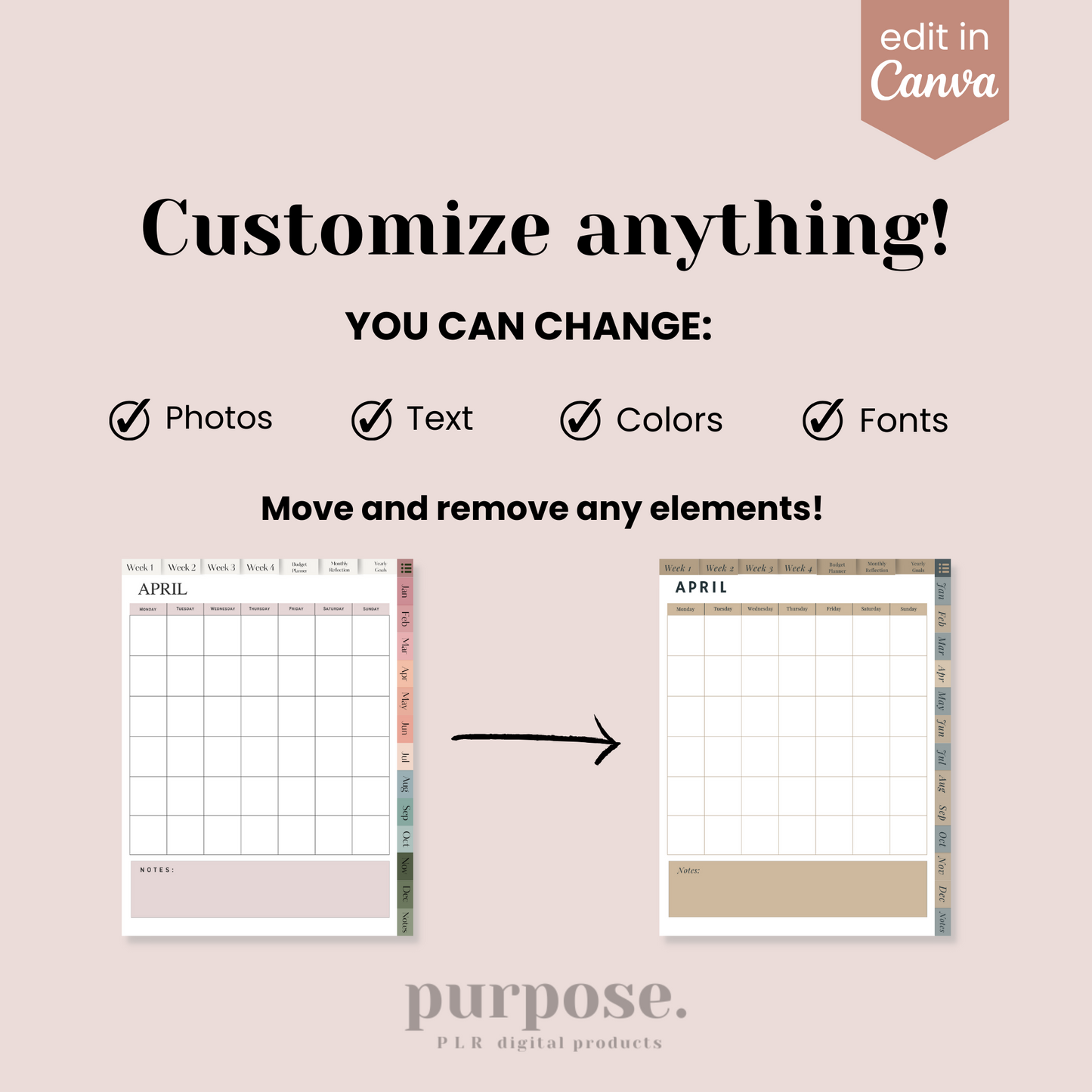 Yearly Digital Planner Template