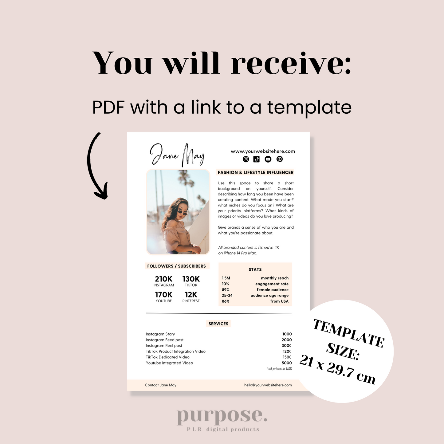Influencer Media Kit Template