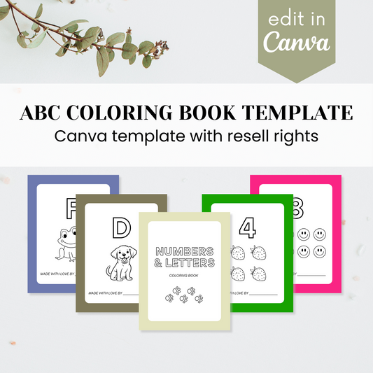 Coloring Book for Baby Shower Template