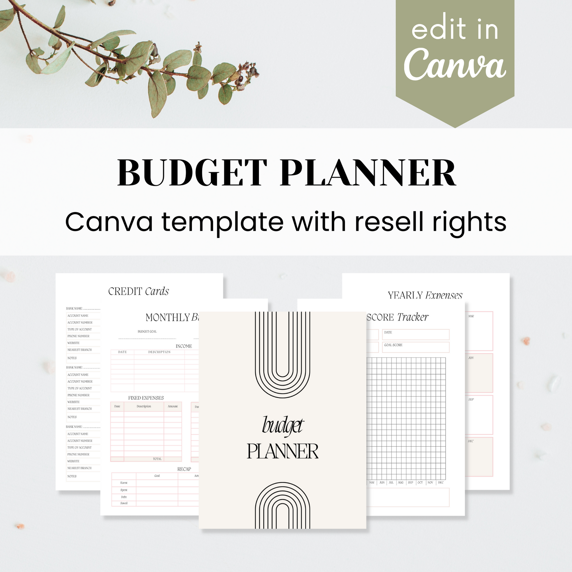 Budget Planner Template – purposeplr