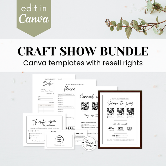 Craft Show Bundle / Small Business Template