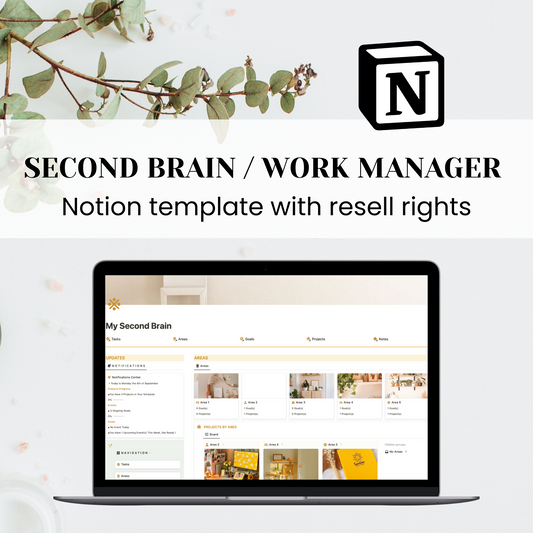 Second Brain / Work Manager Notion Template