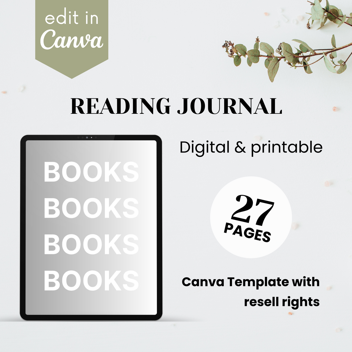 Reading Journal Template