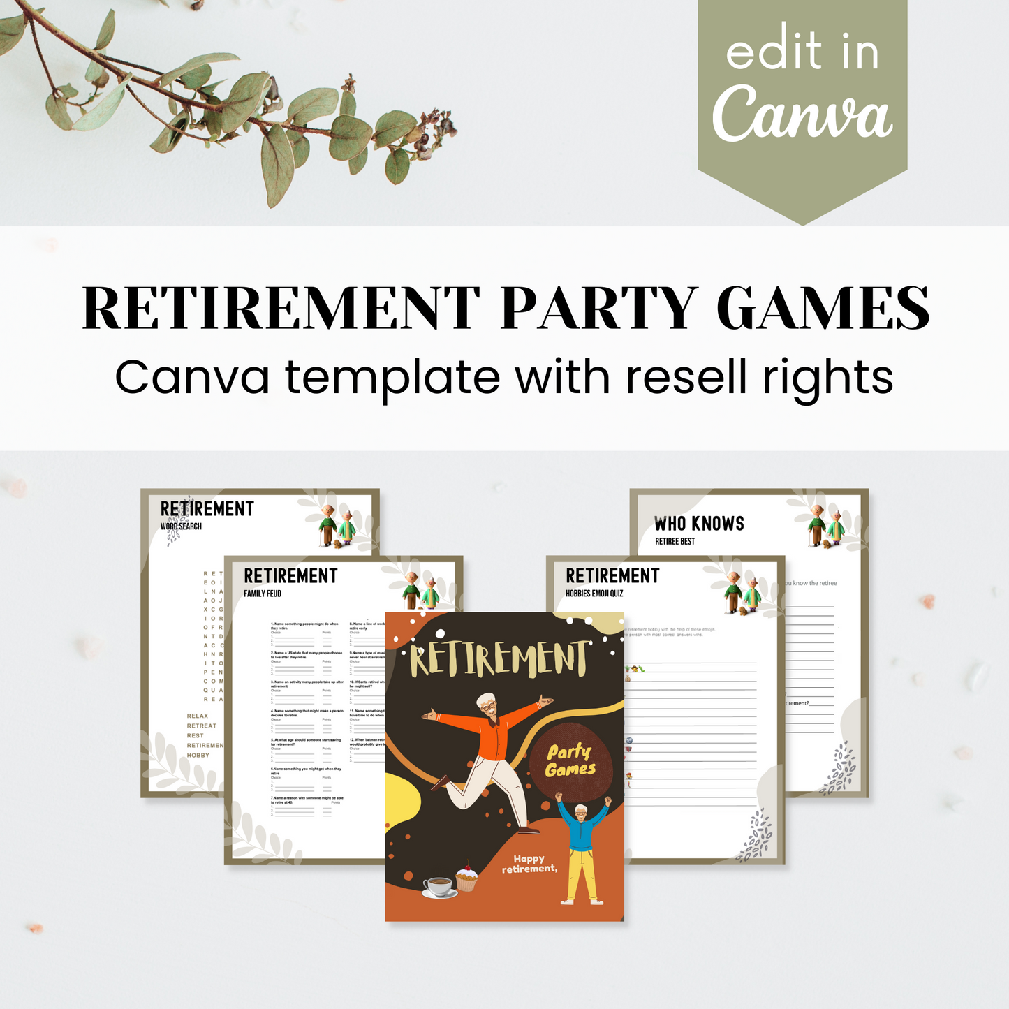 Retirement Party Games Template