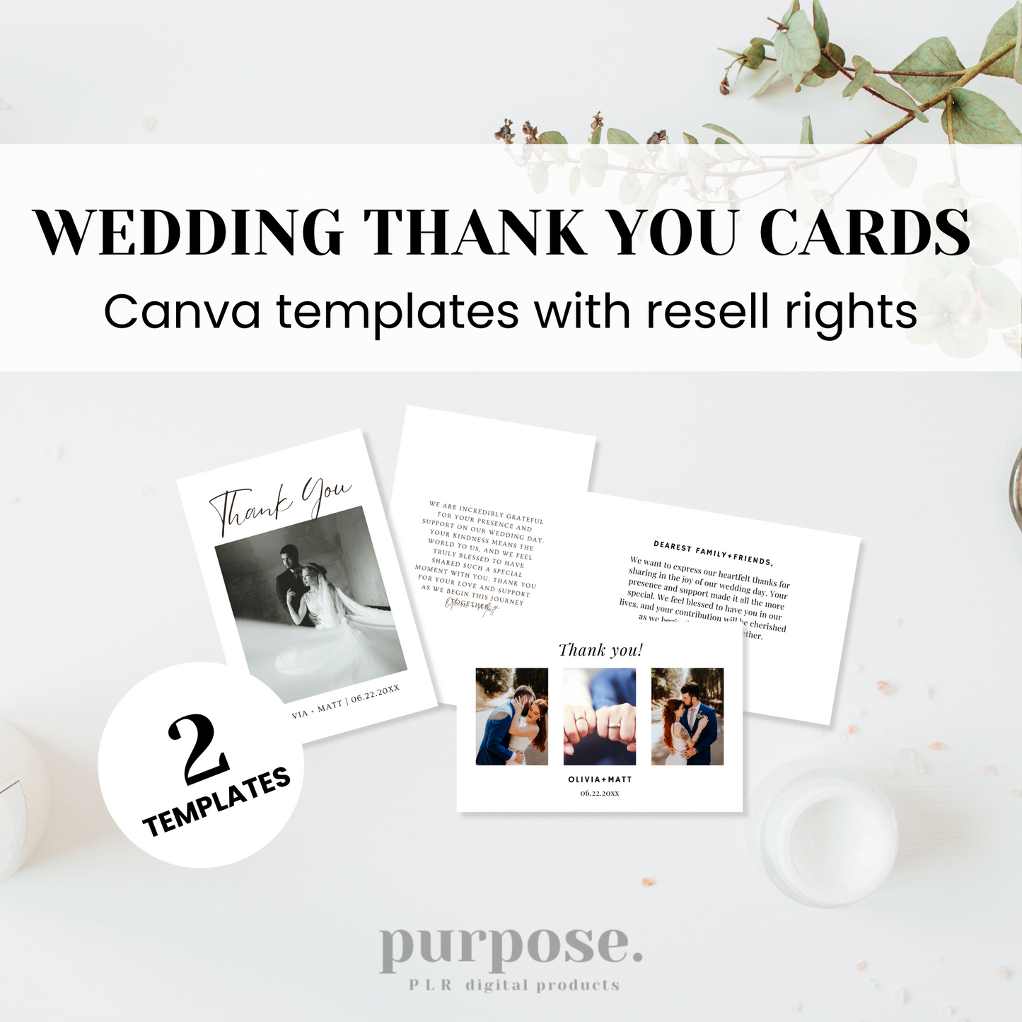 Wedding Thank You Card Templates