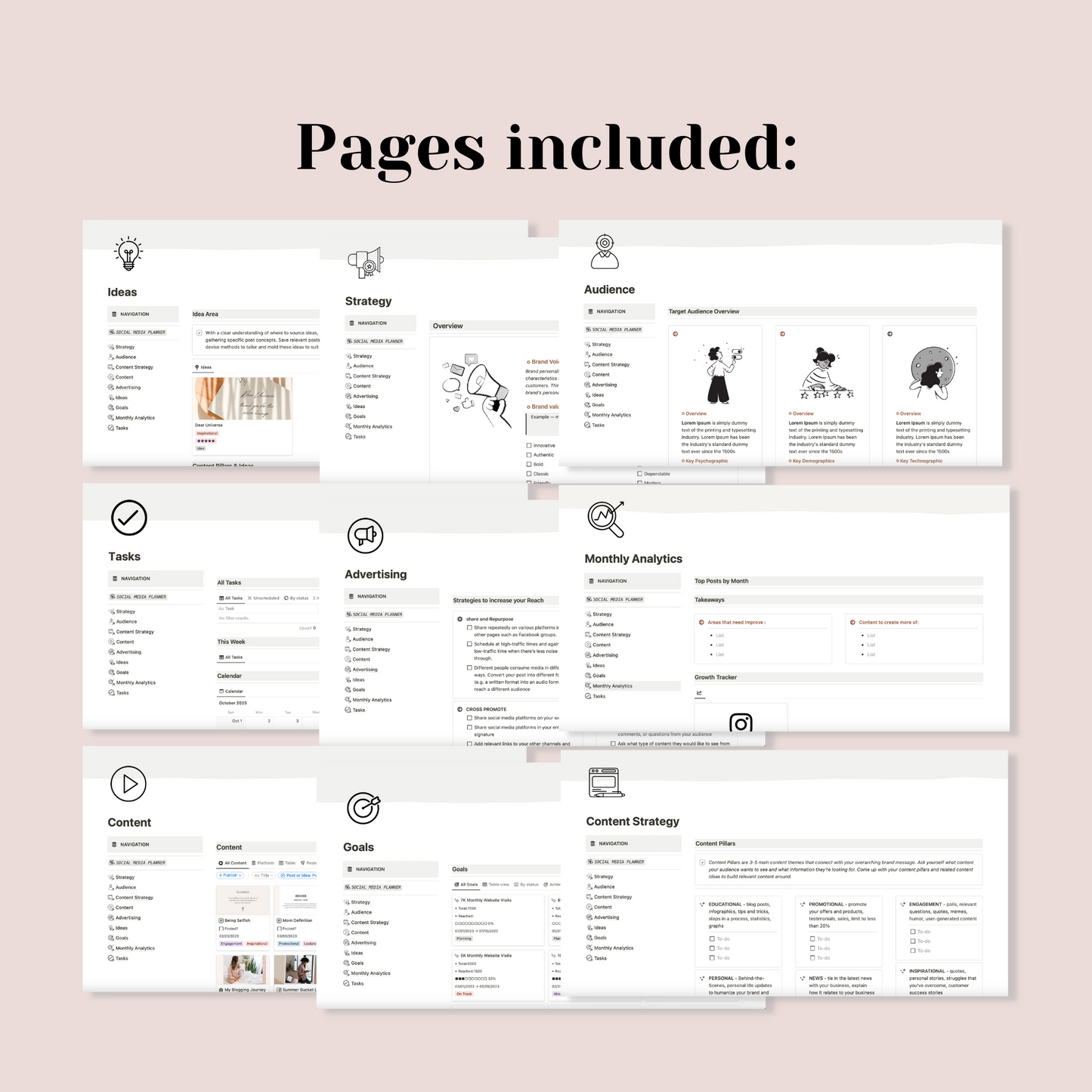 Social Media Planner Notion Template